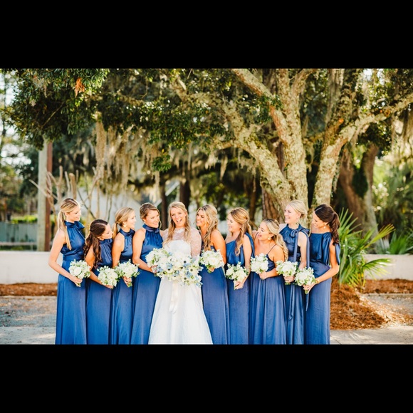 Sachin & Babi, Kayla Gown - Deep Cobalt. - Picture 4 of 5